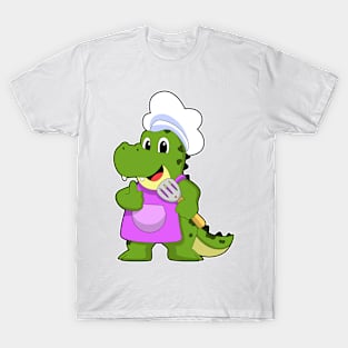 Crocodile as Cook with Spatula T-Shirt